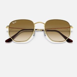 Authentic Hexagonal Light Brown Gradient Ray-Bans!!!